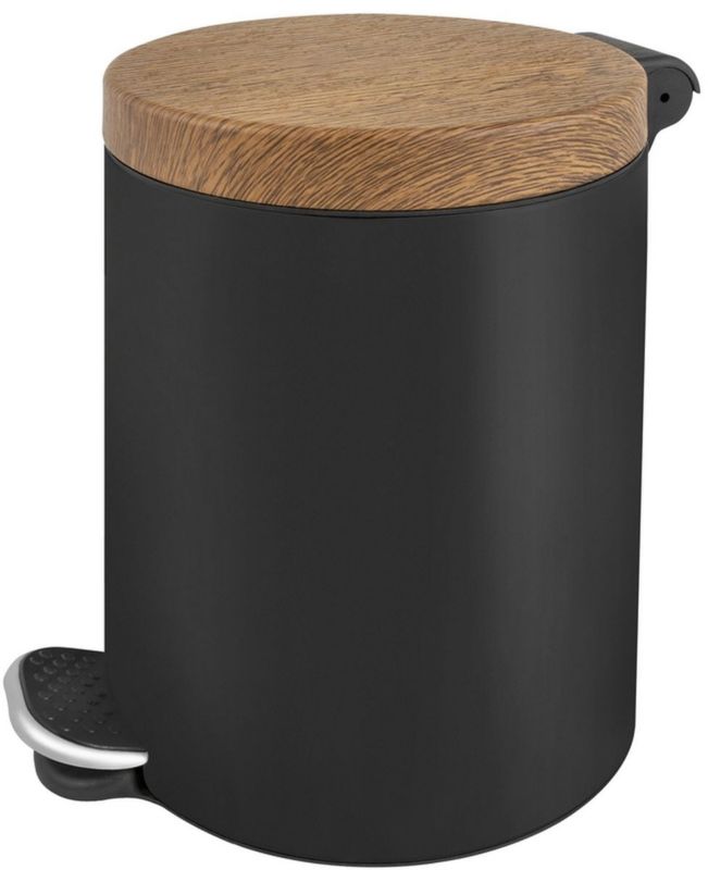 Pedalspand 3 L Stål Sort/Brun 17x23x25 cm