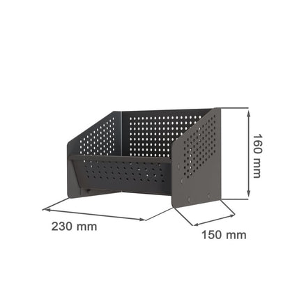 Pelletkurv 23x16x15 cm Sort Stål
