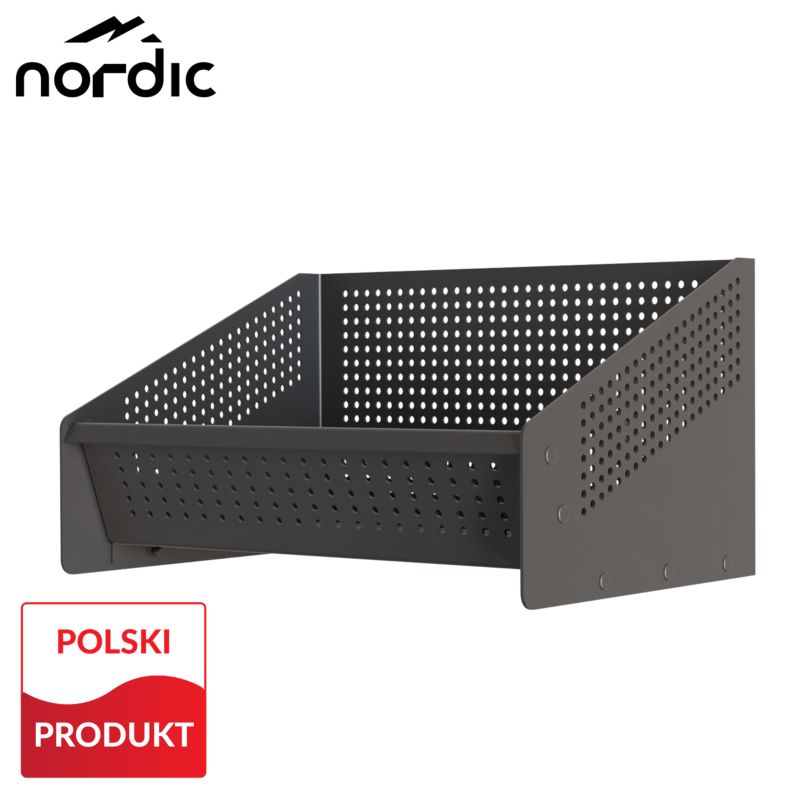 Pelletkurv 36x20x26 cm Sort Stål
