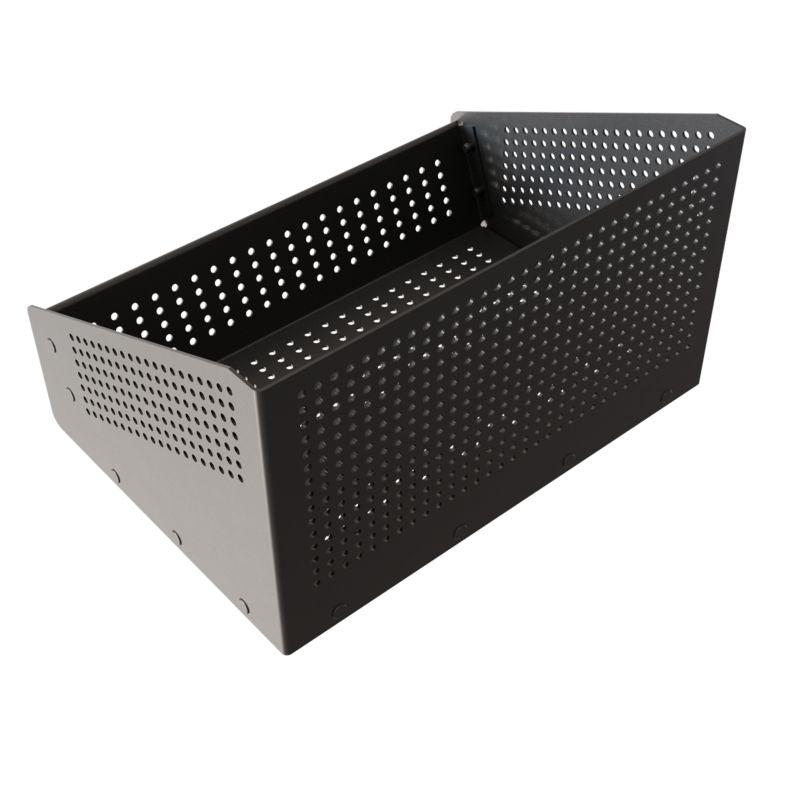 Pelletkurv 36x20x26 cm Sort Stål