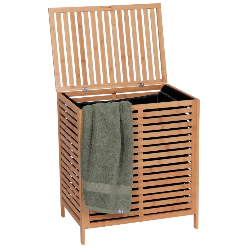 Bambusvasketøjskurv Naturis Beige 60 cm 1 stk.