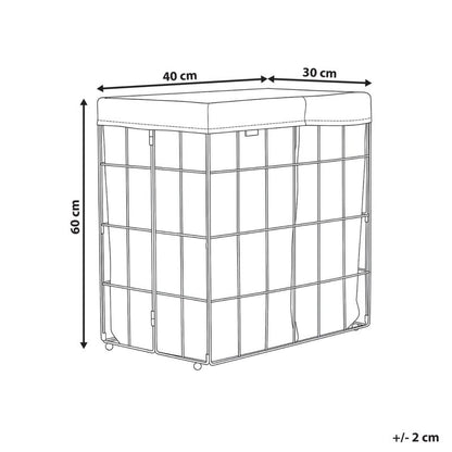 Metalvasketøjskurv Sort 40x30 cm 72 L