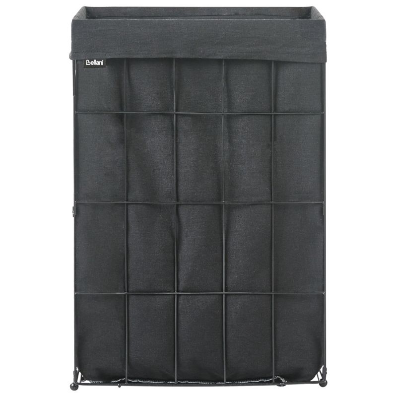 Metalvasketøjskurv Sort 40x30 cm 72 L