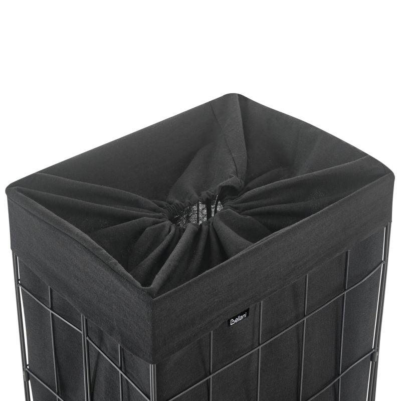 Metalvasketøjskurv Sort 40x30 cm 72 L