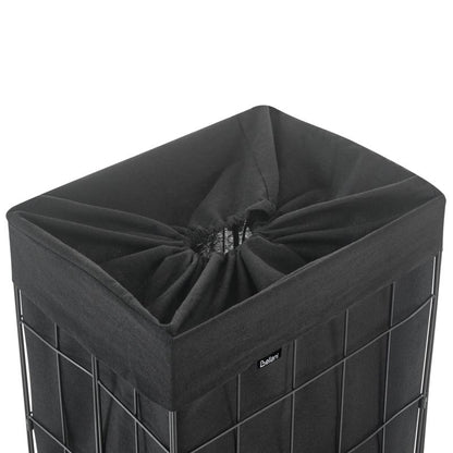Metalvasketøjskurv Sort 40x30 cm 72 L