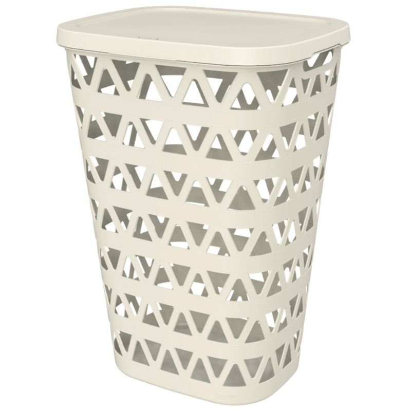 Vasketøjskurv 55 L Krem 42,6x34,5x60,1 cm | KET271196