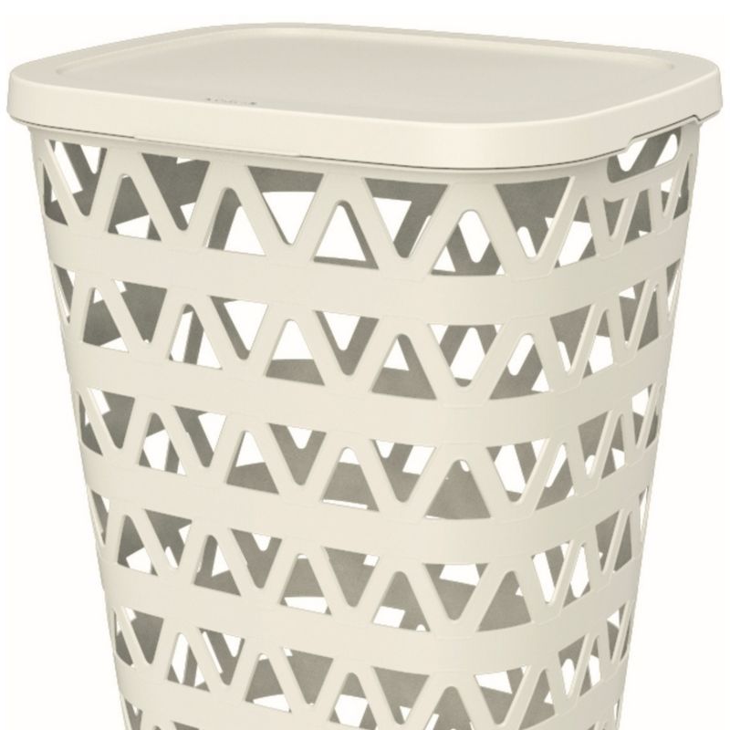 Vasketøjskurv 55 L Krem 42,6x34,5x60,1 cm | KET271196