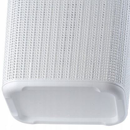 Vasketøjskurv 50 L Hvid Plast med Låg 44 x 33 x 53 cm