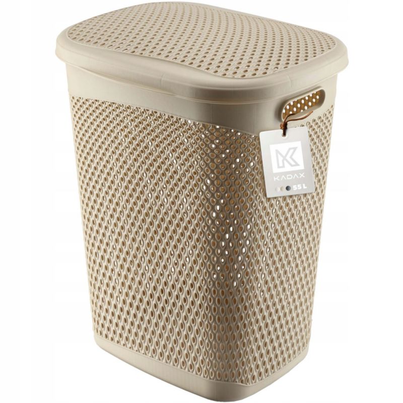 Vasketøjskurv 55 L Beige 44 x 36,5 x 55,5 cm | 5903699491935