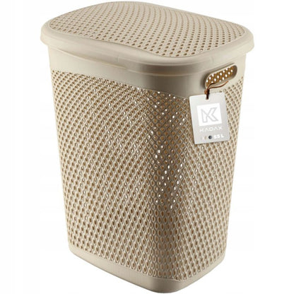 Vasketøjskurv 55 L Beige 44 x 36,5 x 55,5 cm | 5903699491935
