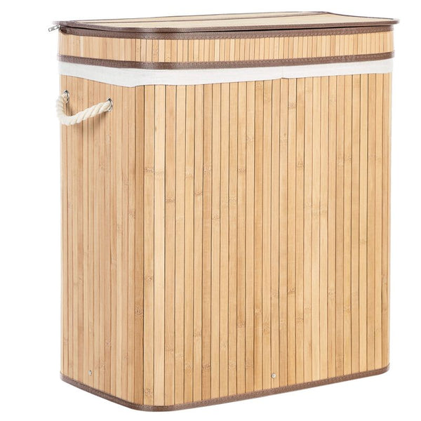 Bambusvasketøjskurv Brun 100 L 52x34x60 cm