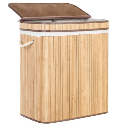 Bambusvasketøjskurv Brun 100 L 52x34x60 cm