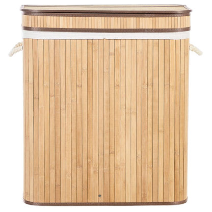 Bambusvasketøjskurv Brun 100 L 52x34x60 cm