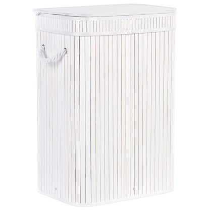 Vasketøjskurv Bambus Hvid 72 L 40 cm
