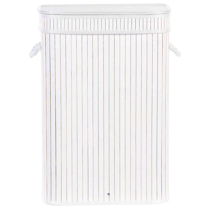 Vasketøjskurv Bambus Hvid 72 L 40 cm