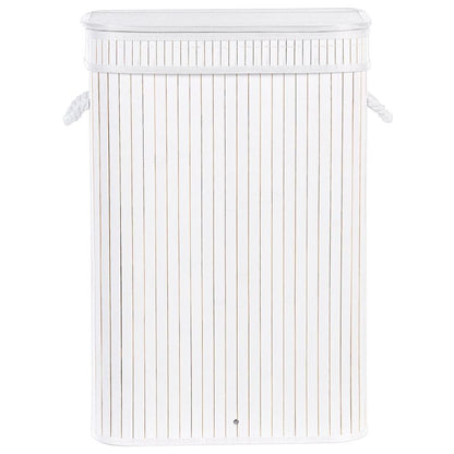 Vasketøjskurv Bambus Hvid 72 L 40 cm