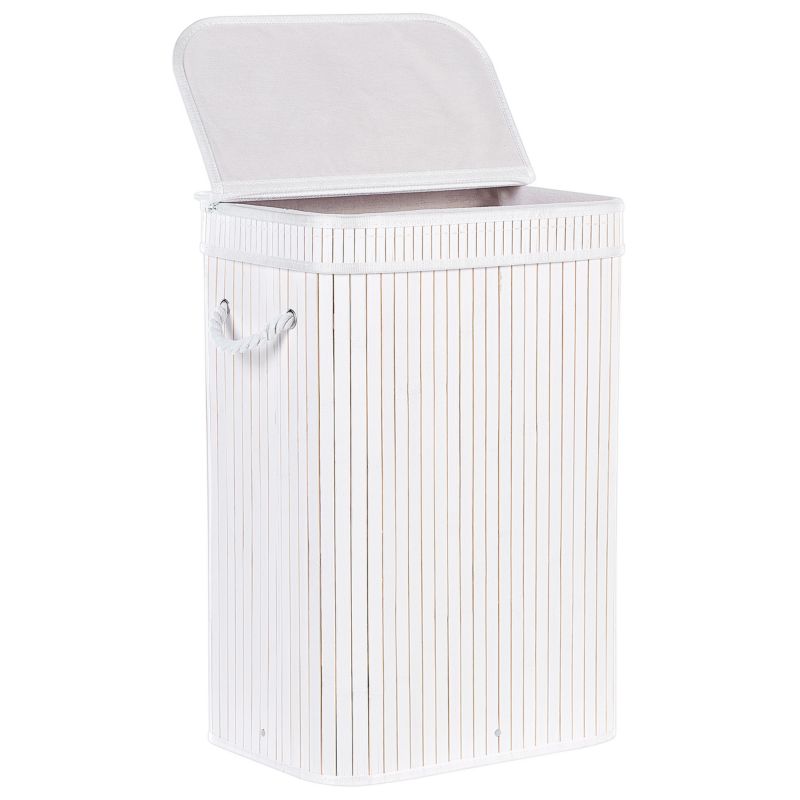 Vasketøjskurv Bambus Hvid 72 L 40 cm
