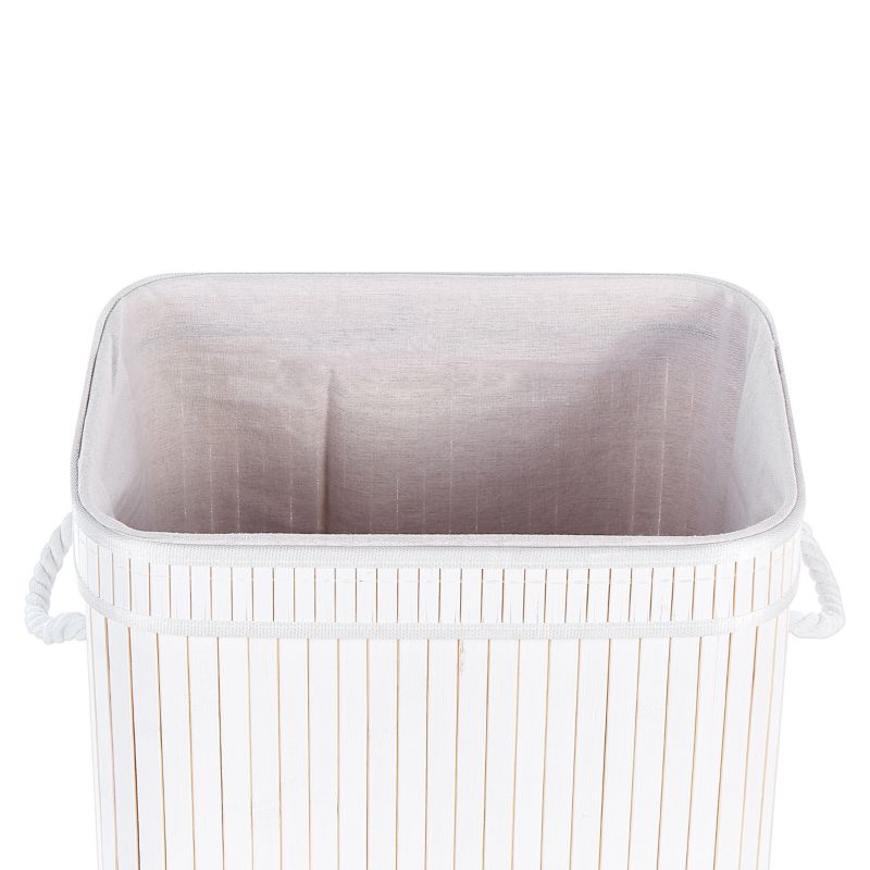 Vasketøjskurv Bambus Hvid 72 L 40 cm