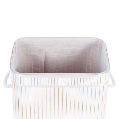 Vasketøjskurv Bambus Hvid 72 L 40 cm
