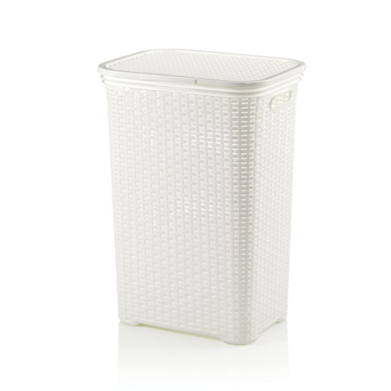 Vasketøjskurv Brasilia Hvid 60 L 43,5x33,5x60 cm Plast