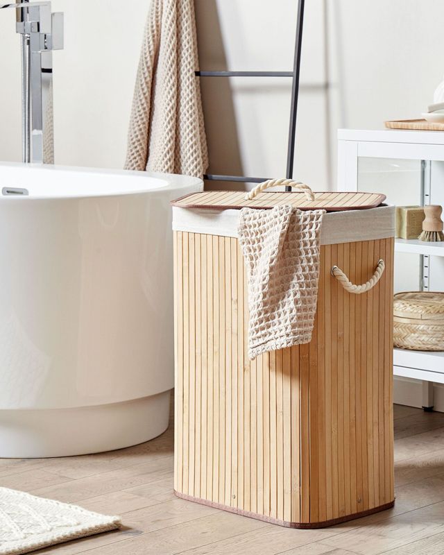 Bambusvasketøjskurv Komari 40x30 cm Brun 72 L