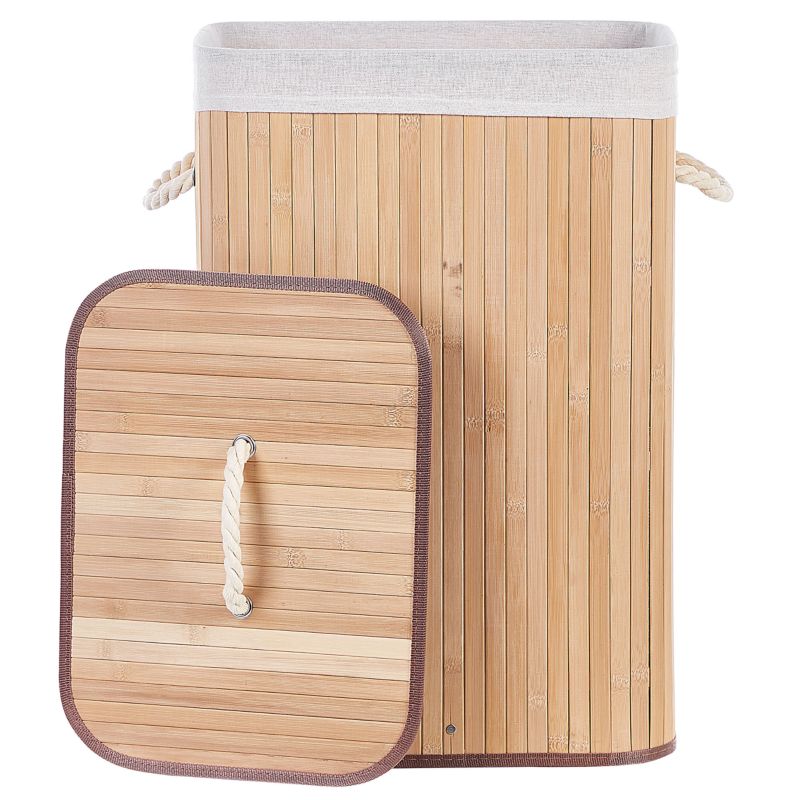 Bambusvasketøjskurv Komari 40x30 cm Brun 72 L