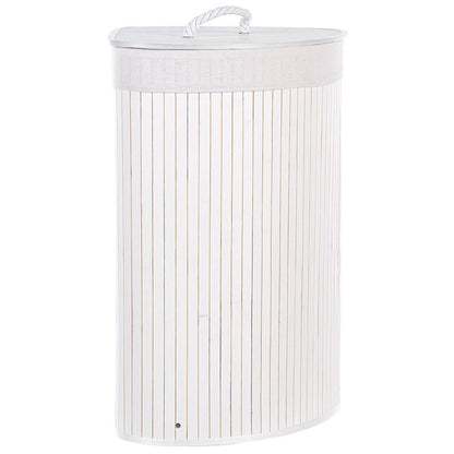 Bambus Vasketøjskurv Hvid 57 L 35 x 60 x 60 cm