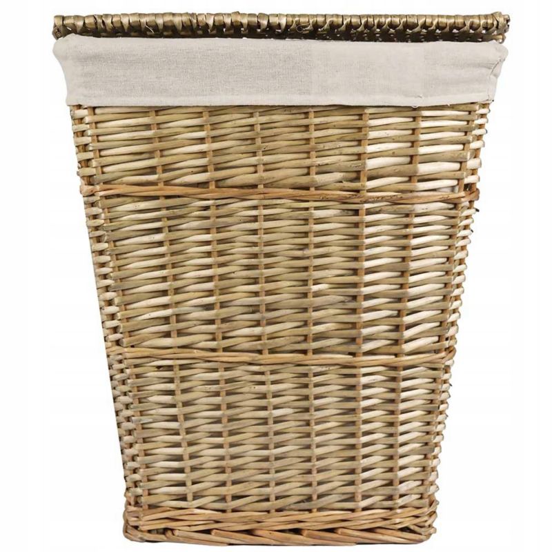 Flettet Vasketøjskurv 46 L Beige med Låg