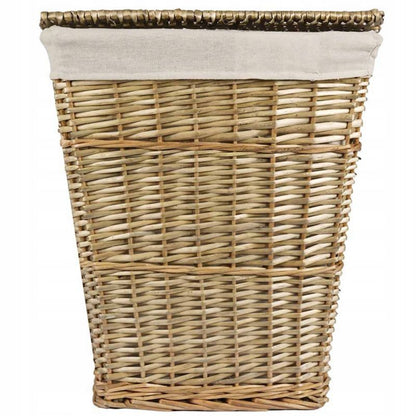 Flettet Vasketøjskurv 46 L Beige med Låg