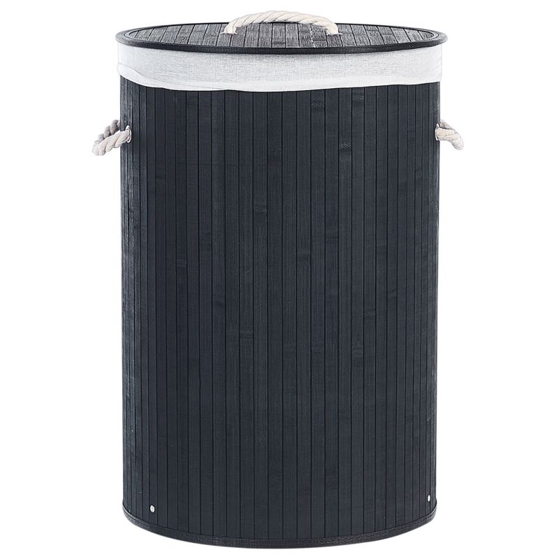 Bambus Vasketøjskurv Sort 40x40x60 cm 75 L