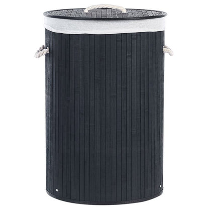 Bambus Vasketøjskurv Sort 40x40x60 cm 75 L