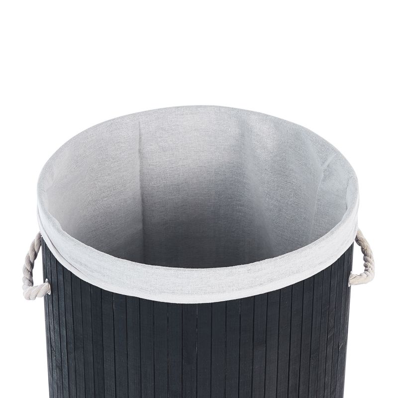 Bambus Vasketøjskurv Sort 40x40x60 cm 75 L