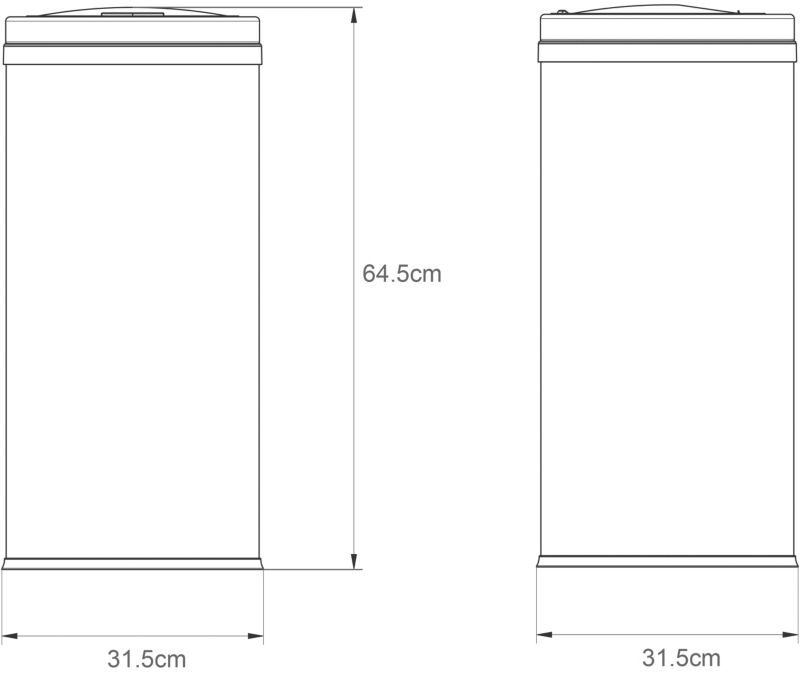 Cooke&Lewis Antey touch-metal affaldsspand 30 l mat-sort