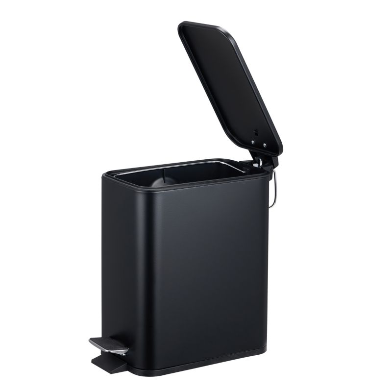 Pedalspand 5 L Sort Stål 29 x 14 x 29 cm | 5059340840307