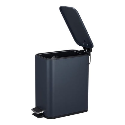 Pedalspand 5 L Rektangulær Stål Mat Sort