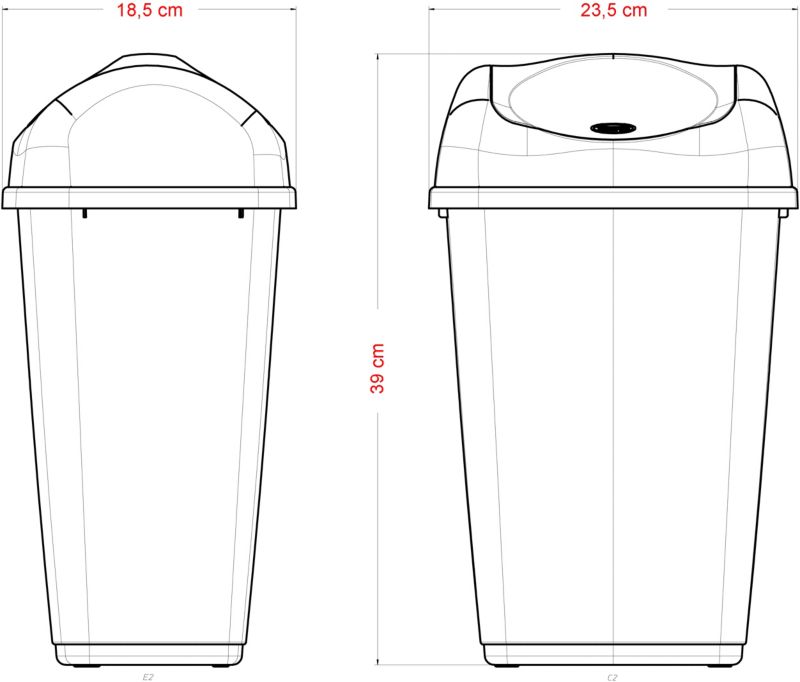 Affaldsspand Tazetta Swing 8 l