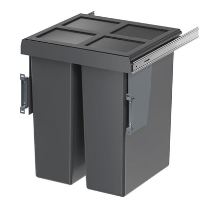 Integreret plastikspand GoodHome 50 cm med 2 beholdere
