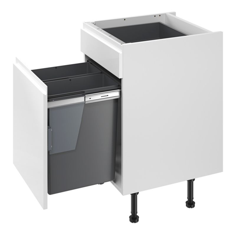 Integreret plastikspand GoodHome 50 cm med 2 beholdere