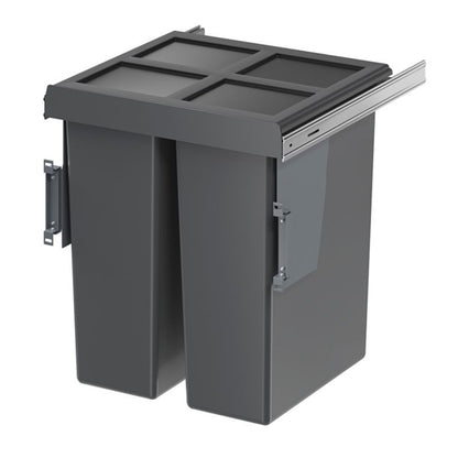 GoodHome integreret plastikspand 50 cm med 3 beholdere