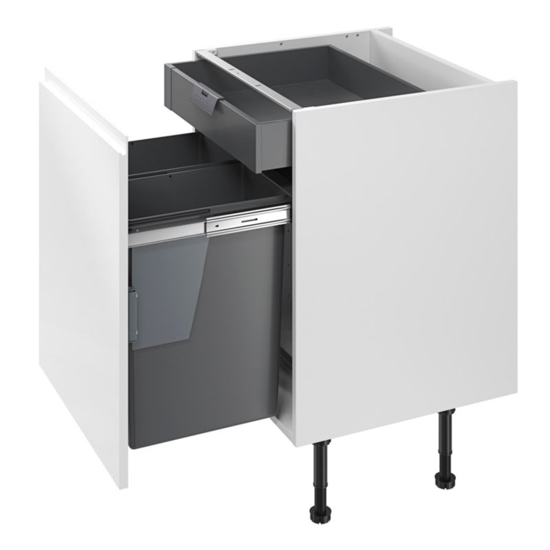 Integreret plastikspand GoodHome 60 cm med 2 beholdere