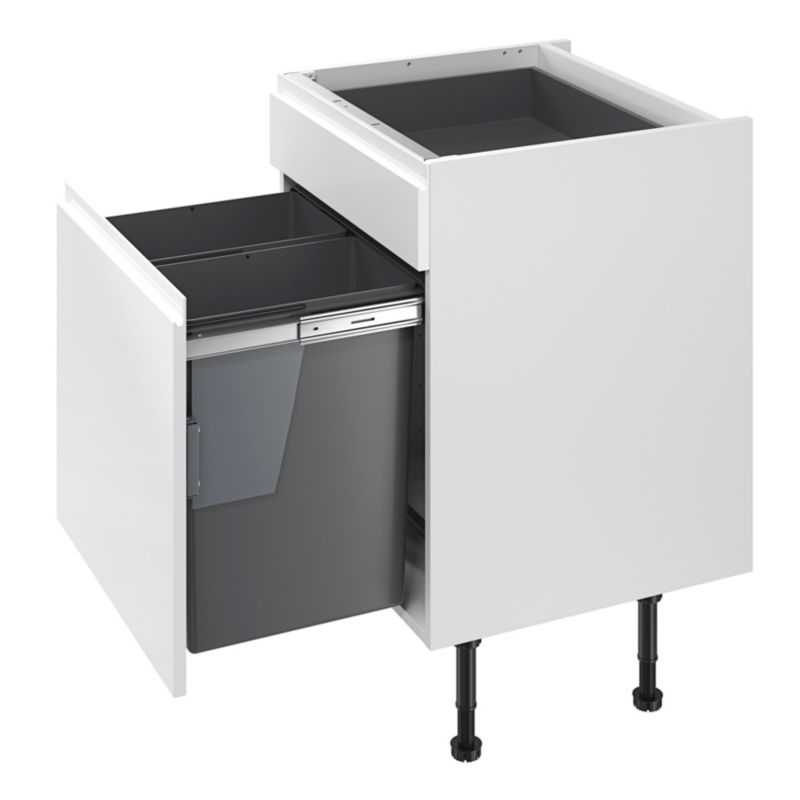 Integreret plastikspand GoodHome 60 cm med 2 beholdere