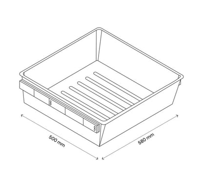 Udtrækkelig kurv til korpus 58 x 50 cm GoodHome Atomia