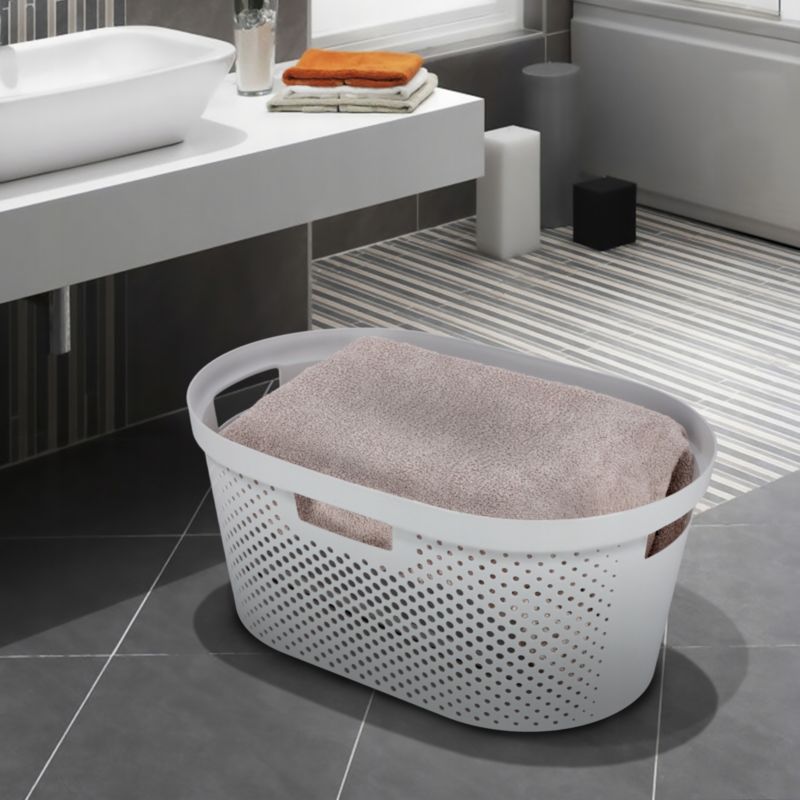 Kurv med låg 60L + beholder 45L Curver Infinity lysgrå