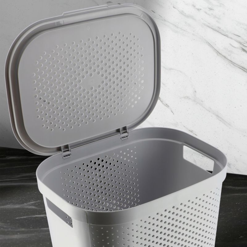 Kurv med låg 60L + beholder 45L Curver Infinity lysgrå