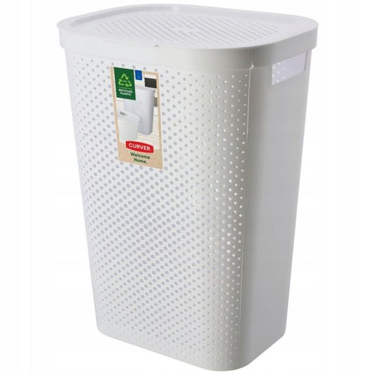 Curver Infinity vasketøjskurv med låg 60 L, hvid