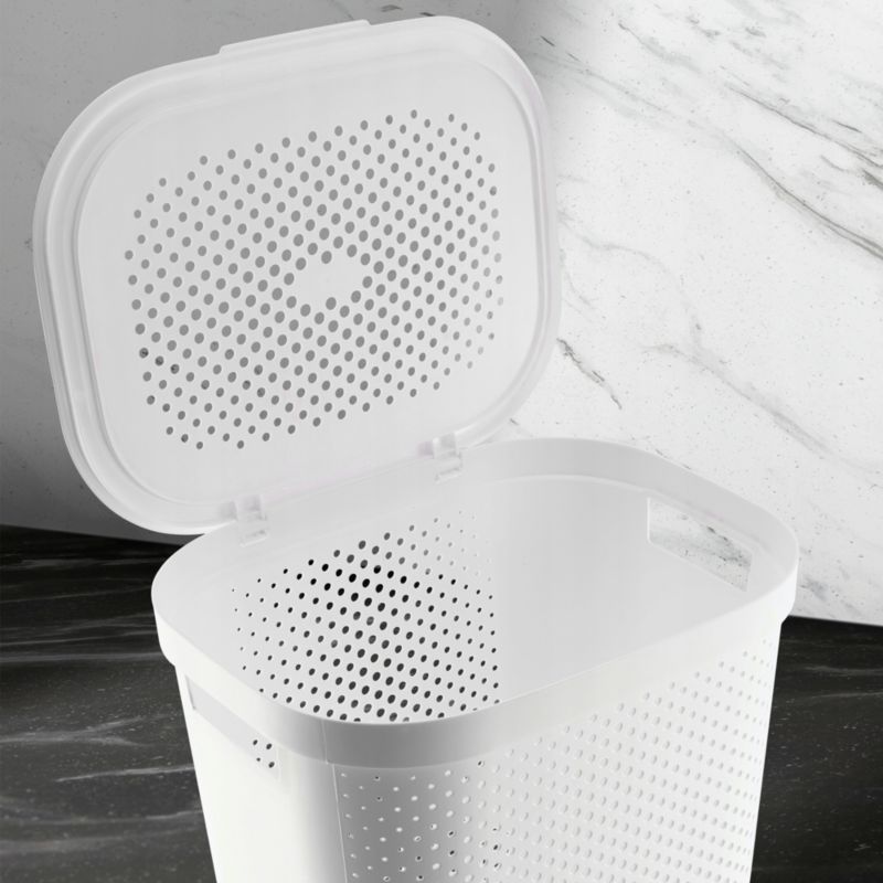 Curver Infinity vasketøjskurv med låg 60 L, hvid