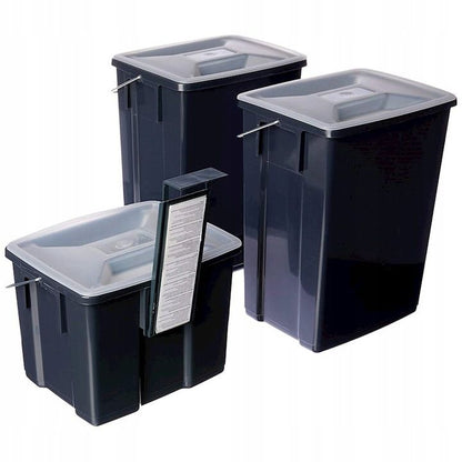Curver affaldssorteringssæt 2 x 10L + 6L, sort