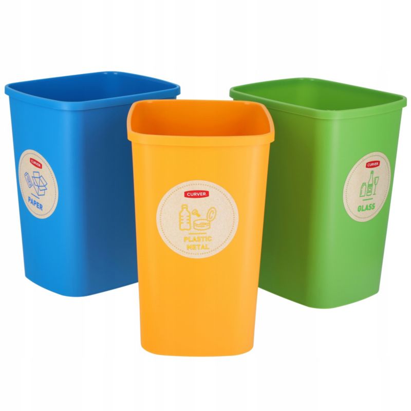 Curver ECO Friendly affaldssorteringsspande 10L, 3 stk.