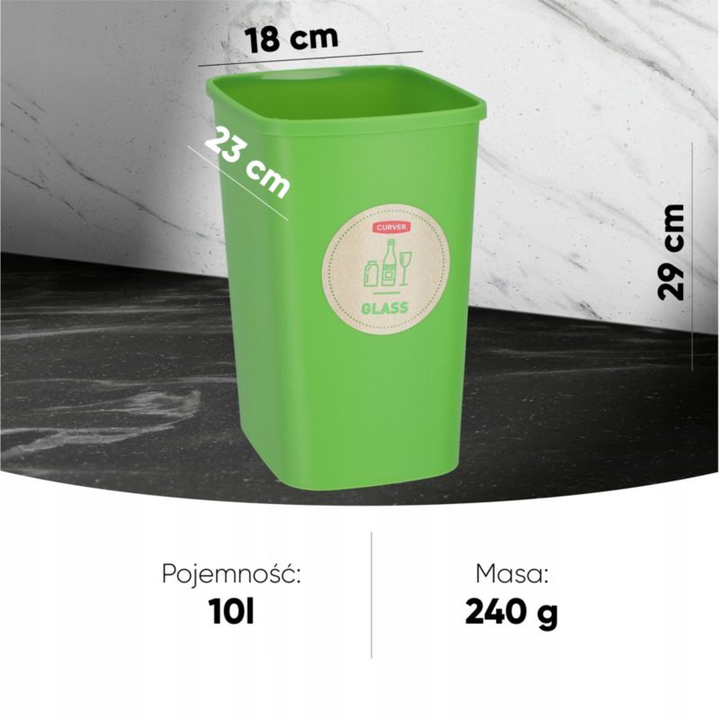 Curver ECO Friendly affaldssorteringsspande 10L, 3 stk.