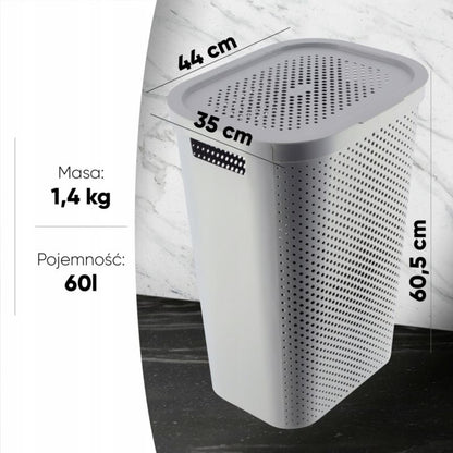Curver Infinity vasketøjskurve med låg 60L, mix farver, 2 stk., grå